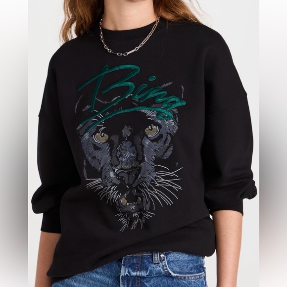 Anine Bing Kenny Leopard Sweatshirt - Picture 1 of 6